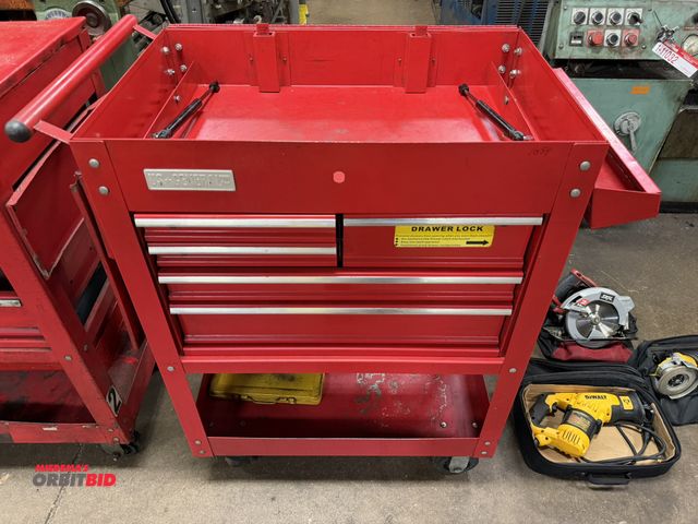 Lot 1-12486 - (1) US General 30" width x 42" height x 21" depth, 5-drawer rolling tool cart (shocks need to be rea...