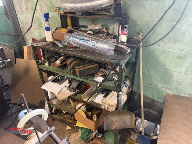 Lot 1-18678 - (1) 36" width x 43" height x 18" depth, bolt-together steel shelving unit, with assorted contents