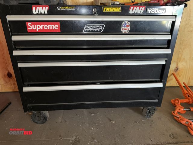 Lot 1-13169 - (1) Hyper Tough rolling 6-drawer tool box, 41" x 18" deep x approx. 34" tall.