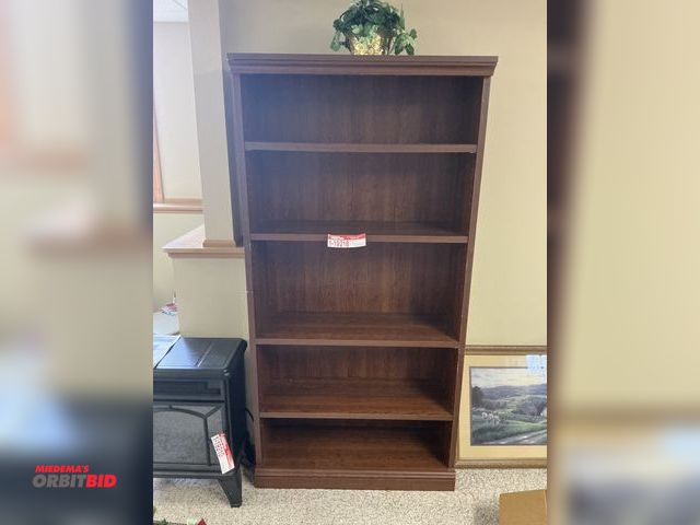 Lot 1-19218 - (1) wooden bookshelf, 36" x 12" deep x 72" tall.