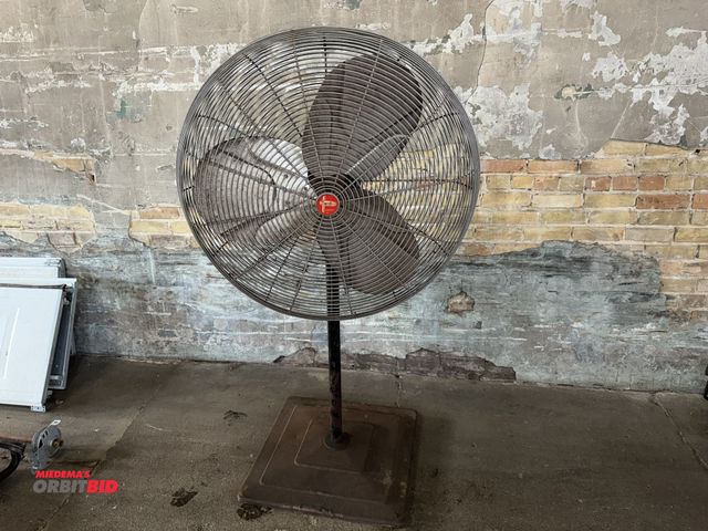 Lot 1-1109 - (1) Dayton free standing shop floor fan with Dayton, model 4M197, 1/2 HP, single phase electric moto...
