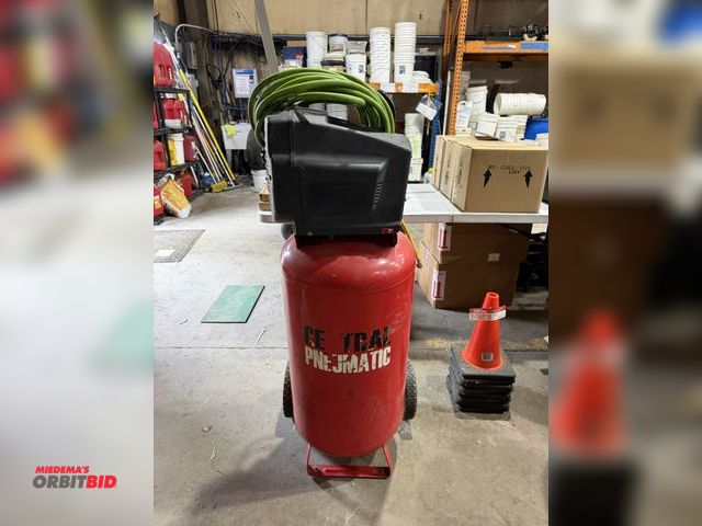 Lot 1-18617 - (1) Central Pneumatic 26-gallon air compressor, 2 HP, includes 3/8" air hose, and air chuck.