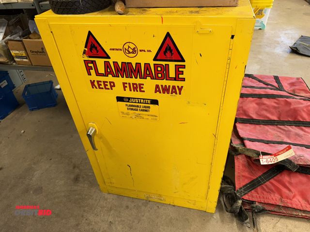 Lot 1-6406 - (1) Just-Rite flammable liquid storage cabinet, 12 gallon capacity.