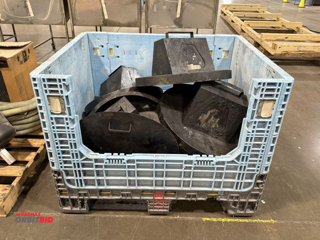 Lot 1-5415 - Lot of approx. (6) various custom made steel 55 gallon drum covers.