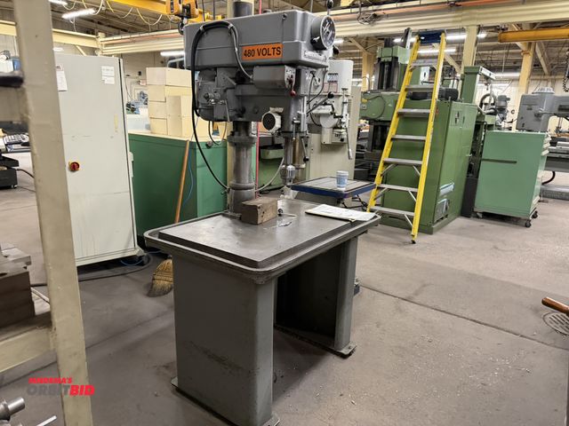 Lot 1-979 - (1) Clausing variable speed 20" drill press, with approx. 10" throat, Jacobs 1/8 - 3/4" capacity chu...