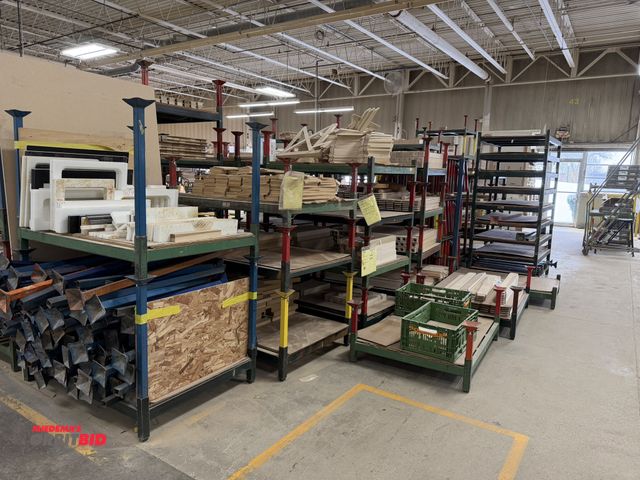 Lot 1-16170 - Lot of approx. (30) 35.5" x 10" height x 48.5" depth stackable steel racks (includes 1 rack with app...