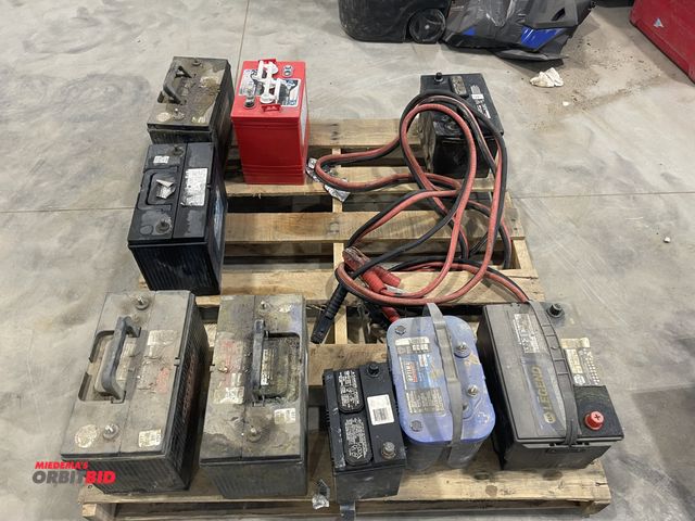 Lot 1-18864 - (9) assorted used batteries.