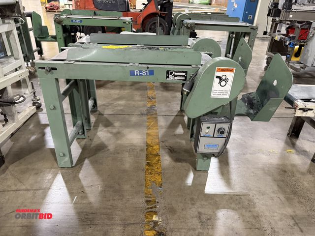 Lot 1-5598 - Lot of (2) QTI 10" width x 3' long belt conveyor sections with Leeson Speed Master 120V power and sp...