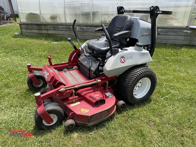 Lot 1-8125 - (1) ExMark Laser Z, Ultra Cut 60", zero turn mower, 27 HP gas engine, 1056 hours showing, foldable R...