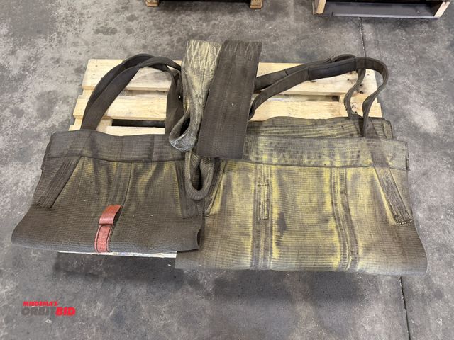 Lot 1-6477 - Lot of 3 heavy duty nylon straps, includes (1) belly pan style 29" wide, (1) 24" belly style, and (2...