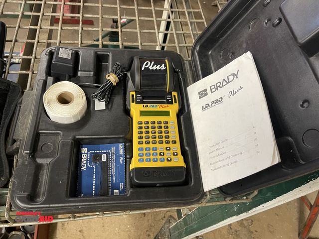 Lot 1-6255 - (1) Brady ID Pro Plus label maker with case and attachments.