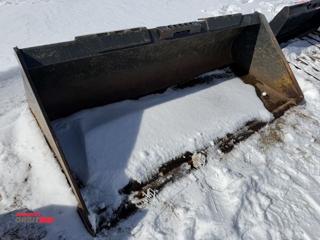 Lot 1-11555 - (1) 72" wide low profile skid steer bucket, holes for bolt-on cutting edge, does not include cutting...