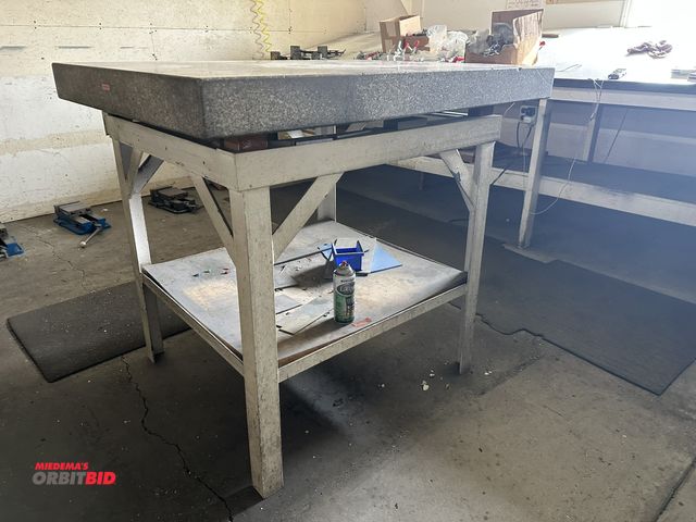 Lot 1-17687 - (1) 48" width x 3 3/4" height x 36" depth granite surface plate with a 36" width x 36 3/4" height x ...