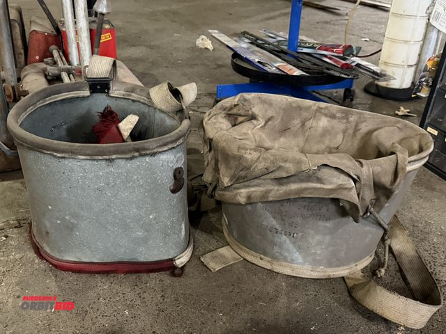 Lot 1-1233 - Set of (2) vintage picking buckets.