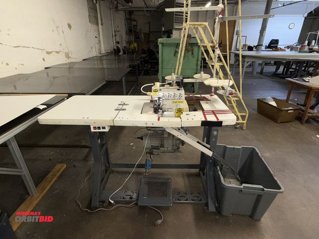 Lot 1-4735 - (1) Galkin high-speed gusset machine, model GAP586G, with power table, 48" wide x 20" deep x 30" tal...