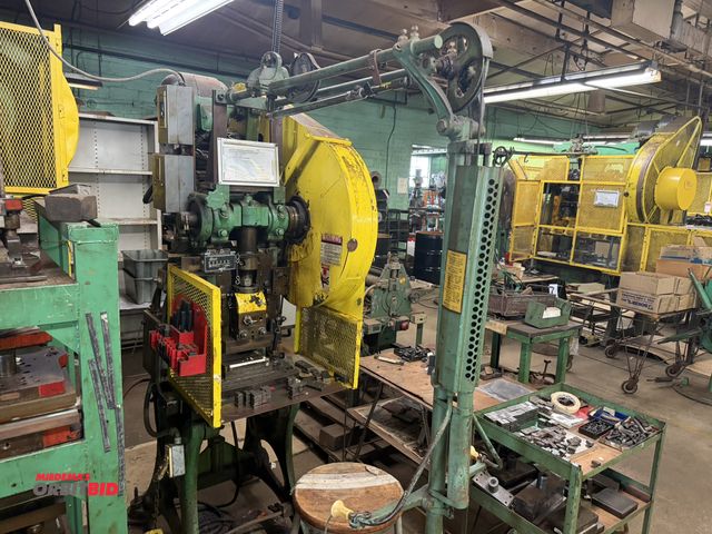 Lot 1-18603 - (1) 1965 Bliss #2, 15-ton OBI press with 2" stoke, variable speed stroke per minute, 6" shut height,...