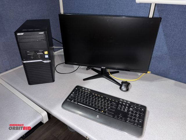 Lot 1-19580 - (1) Acer Veriton computer system with Core i7 processor, Logitech keyboard and mouse, and 27" Acer m...