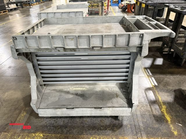 Lot 1-5324 - (1) Akro-Mils, approx. 44" length x 35" height x 24" depth, 400 lb. capacity resin cart with detacha...