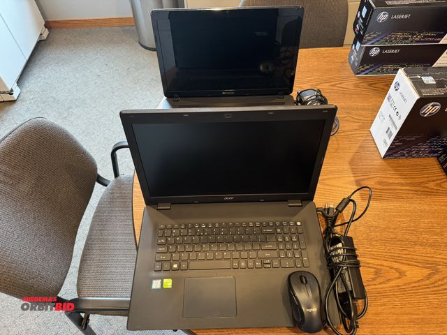 Lot 1-19585 - Lot including (1) Acer laptop with Corei7 processor, and 17" screen, (1) Gateway laptop with 17" scr...