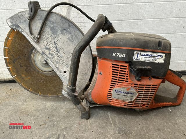 Lot 1-14102 - (1) Husqvarna, model K760, gas powered concrete saw with 14" blade, engine pulls through and has com...