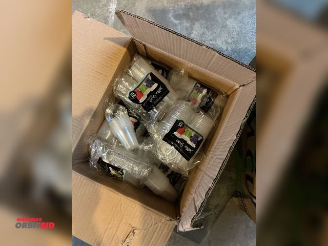 Lot 1-12544 - Lot of 6 in styrofoam plates, cups, portion cups &amp; Jell-O shot cups