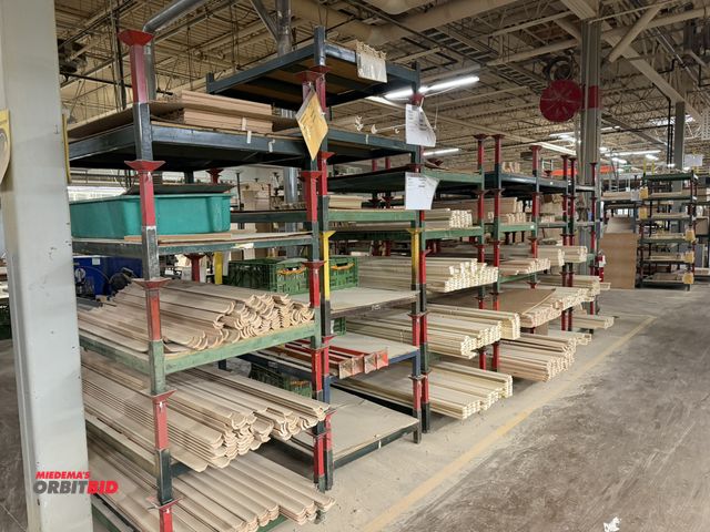 Lot 1-16694 - Lot of approx. (32) stackable steel racks, 48" x 35.5" x 9" with various size removable legs, includ...