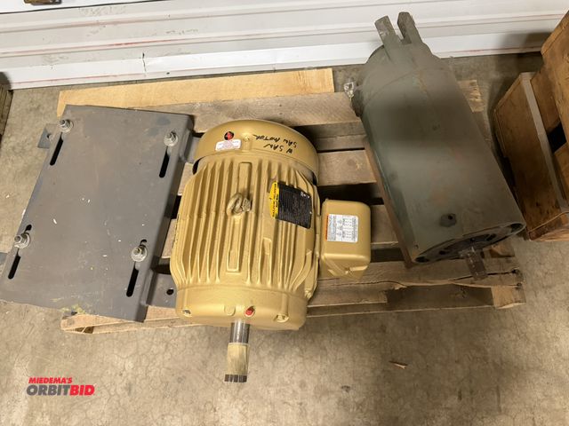 Lot 1-17579 - Lot including (1) Baldor 7.5 HP, 230/460V, 3 phase electric motor, and (1) make and model unknown mo...