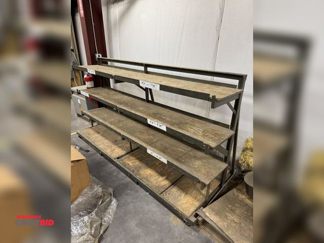 Lot 1-19468 - (1) steel rack, approx. 8' x 37" x 50.5" tall.