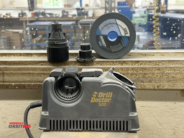 Lot 1-17767 - (1) Drill Doctor 500X drill sharpener with a Norton Gemini 4.5" grinding wheel and attachments, unit...