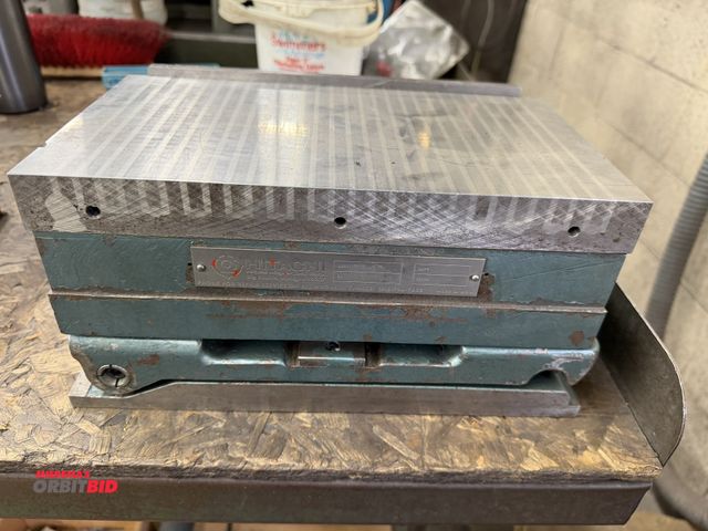 Lot 1-1762 - (1) Hitachi magnetic chuck with sine plate, 11 3/4" x 6.5", 115V.