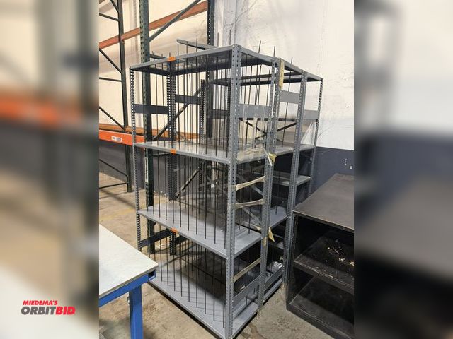 Lot 1-5507 - Set of (3) 48" width x 85" height x 18.5" depth steel, bolt-together shelving units with adjustable ...