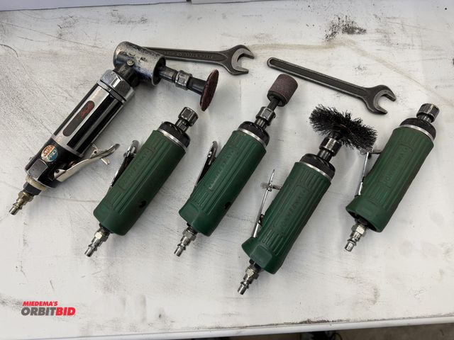 Lot 1-6155 - Lot including (4) Jonnesway 22,000 RPM rated pneumatic grinders, and (1) make and model unknown pneu...