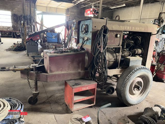 Lot 1-18114 - (1) Hobart, model 6-261, portable, tow-behind generator (250 amp, 40V), HP illegible, S/N 120W-45251...