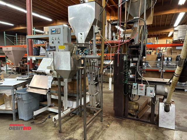 Lot 1-13702 - (1) Flex Weigh, model DWM-IV/NWF, weigh fill bagger with 24" x 24" stainless steel vacuum feed hoppe...