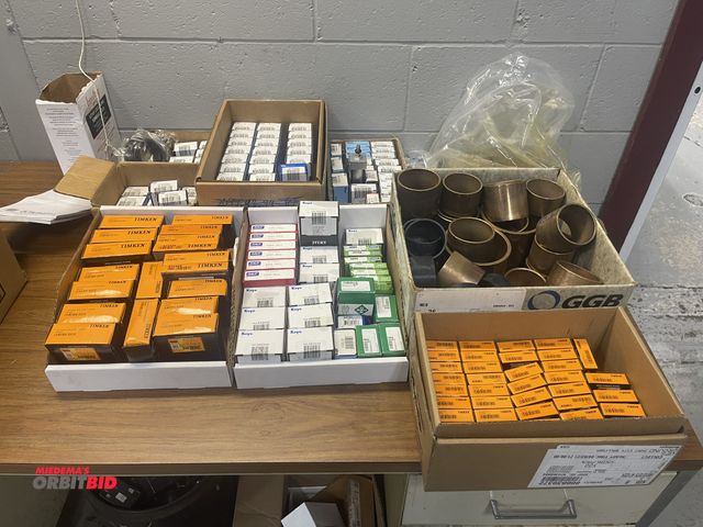 Lot 1-19319 - Large lot of assorted bearings, includes Timkin, SKF, Koyo, assorted bronze sleeves, and much more.