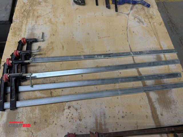 Lot 1-16266 - Lot of (4) Bessey 38" capacity F-clamps with screw type adjustment.