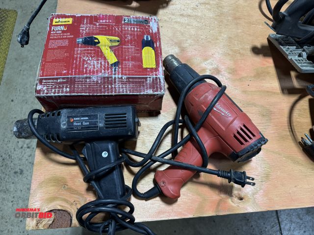 Lot 1-16447 - (1) Wagner Furno 300 heat gun, (1) Black &amp; Decker heat gun, and (1) Milwaukee heat gun.