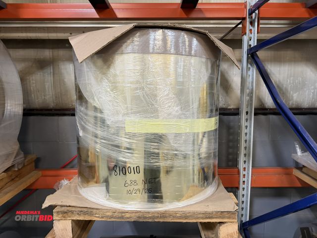 Lot 1-18710 - (1) 24" roll of anodized aluminum, .025" thickness, 688 lbs.