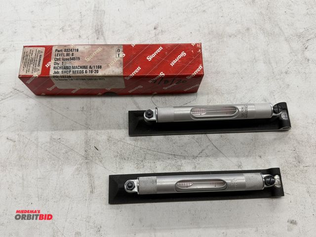 Lot 1-6123 - Lot of (2) Starrett, part #98-8, levels.