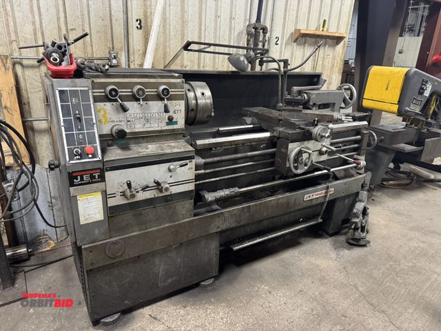 Lot 1-2562 - (1) Jet Geared Head engine lathe, model 1440-3PGH, 7.5 HP, 3 phase, 220/440V, S/N GA312, 14" swing, ...