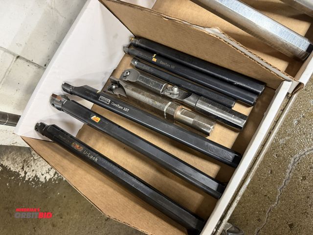 Lot 1-6315 - Lot of assorted indexable boring bars, includes Sandvik, Coroturn 107, model A16T-STFCR3, and more.