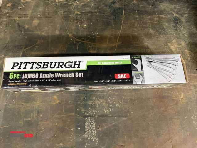 Lot 1-2045 - (1) new Pittsburgh 6-piece jumbo angle wrench sets, includes 3/8", 1.5", 1 5/8", 1 3/4", 1 7/8", and...