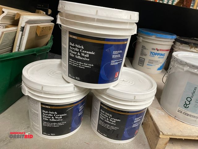 Lot 1-18529 - (3) 3.5 gallon buckets of Daltile Dal-Stick acrylic ceramic floor and wall tile adhesive.