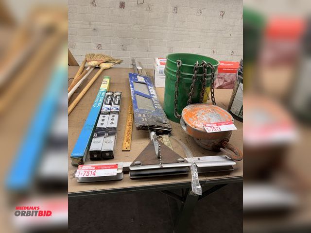 Lot 1-7514 - Lot Of Assorted Contents, includes; (1) Kick Plate, (3) Boxes Of 2.5 Percent Tent Film, Roof Coating...