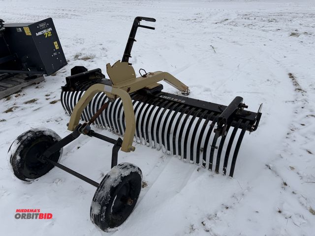 Lot 1-11746 - (1) Land Pride, model LRP1572, pull-behind ground rake, S/N 359890, 6' wide manual depth adjustment,...