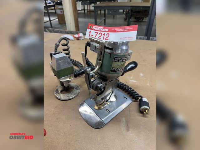 Lot 1-7212 - (2) Round Knife Fabric Cutters, includes: (1) Wolf Clipper,  (1) Wolf Wp; 110V, 3600 (Rpm) 2 Amps, 1...