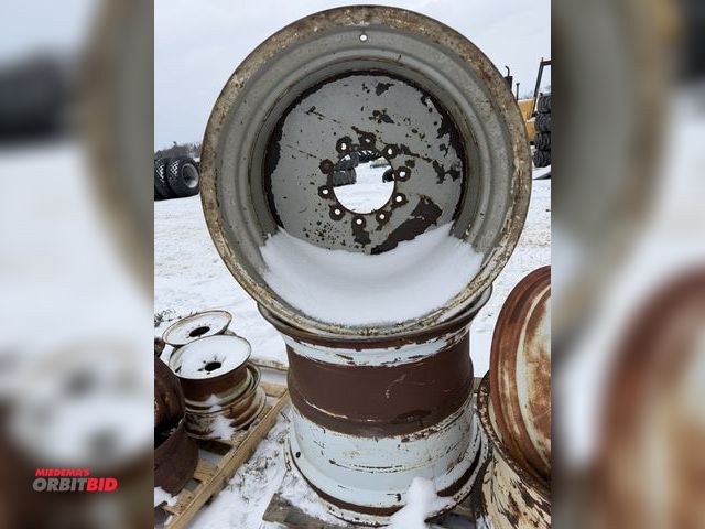 Lot 1-11672 - (1) set of 10-bolt rims, approx. 31.5" diameter, approx. 27" from inside of bead to inside of bead.