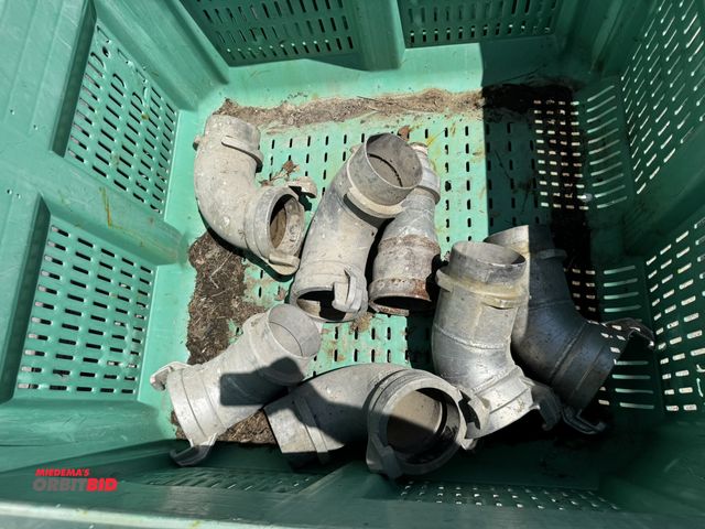 Lot 1-6998 - Lot of (8) assorted Rainbow irrigation pipe fittings, includes assorted 6" elbows, 6" to 2" reducer,...