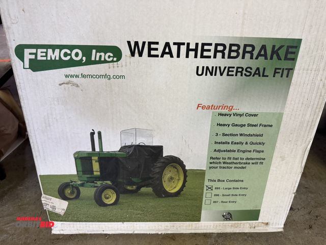 Lot 1-12265 - (1) Femco Weatherbrake universal fit cover, 3-section windshield.