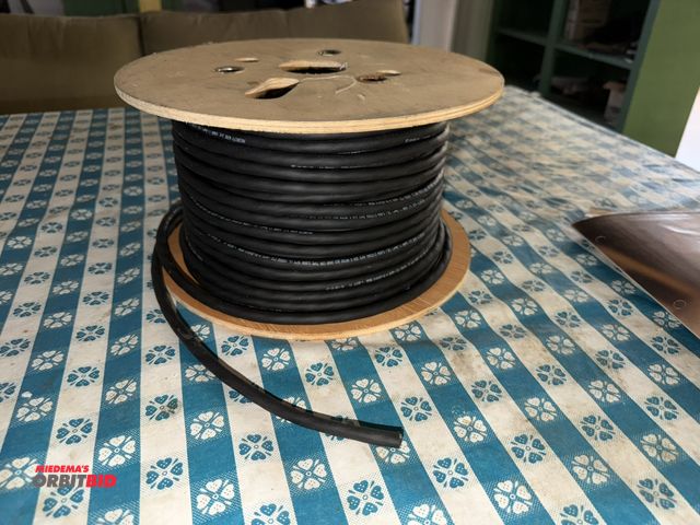 Lot 1-4794 - (1) partial spool of 16 gauge, 3-conductor wire, 12" diameter x 6.5" tall wood spool, length unknown...